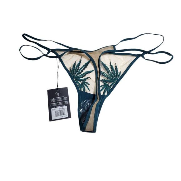 Thistle and Spire Brooklyn Haze Thong Emerald Butterscotch Green Size 2X - Picture 3 of 7